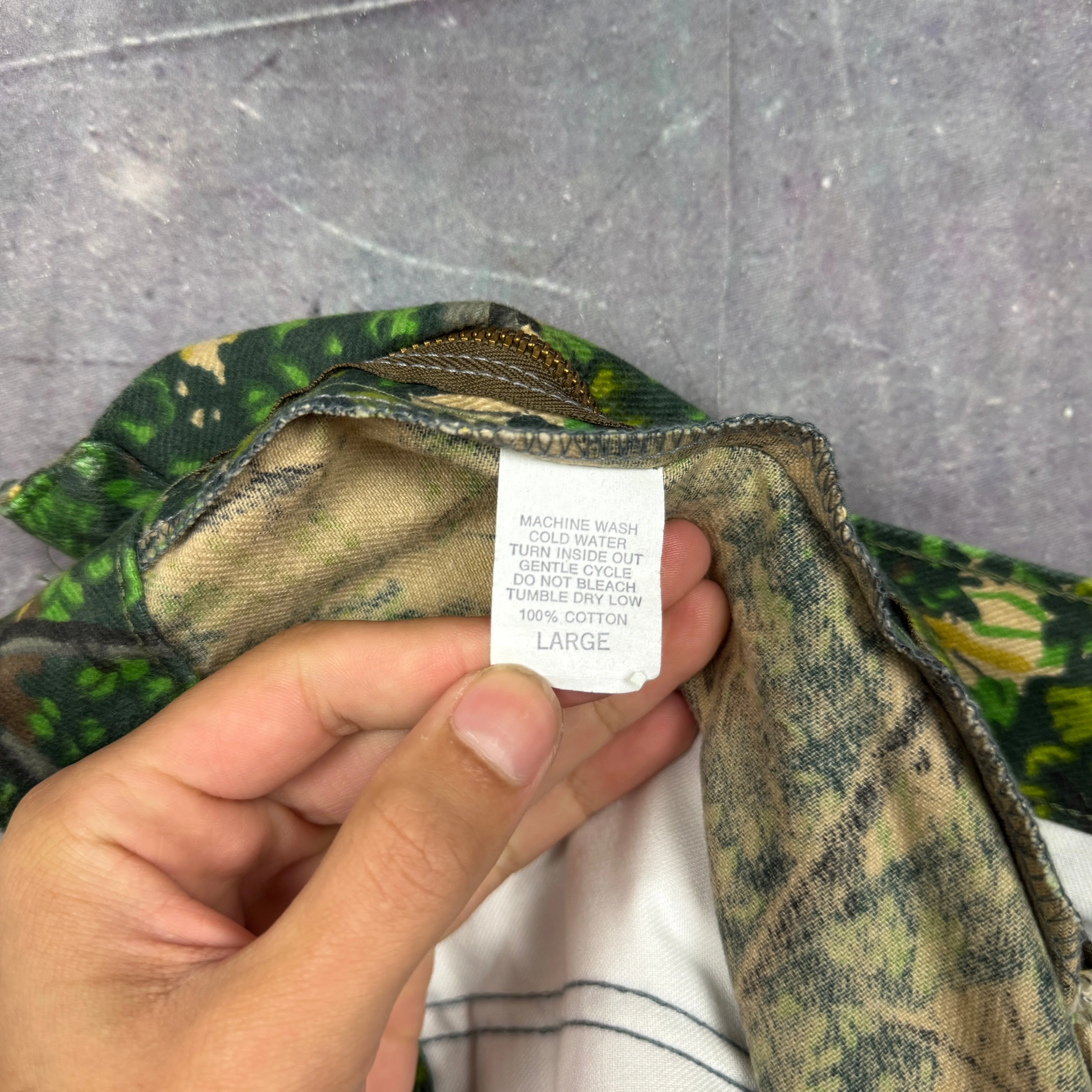 90s Bushlan Camo Baggy Cargo Work Pants 37x33 2087