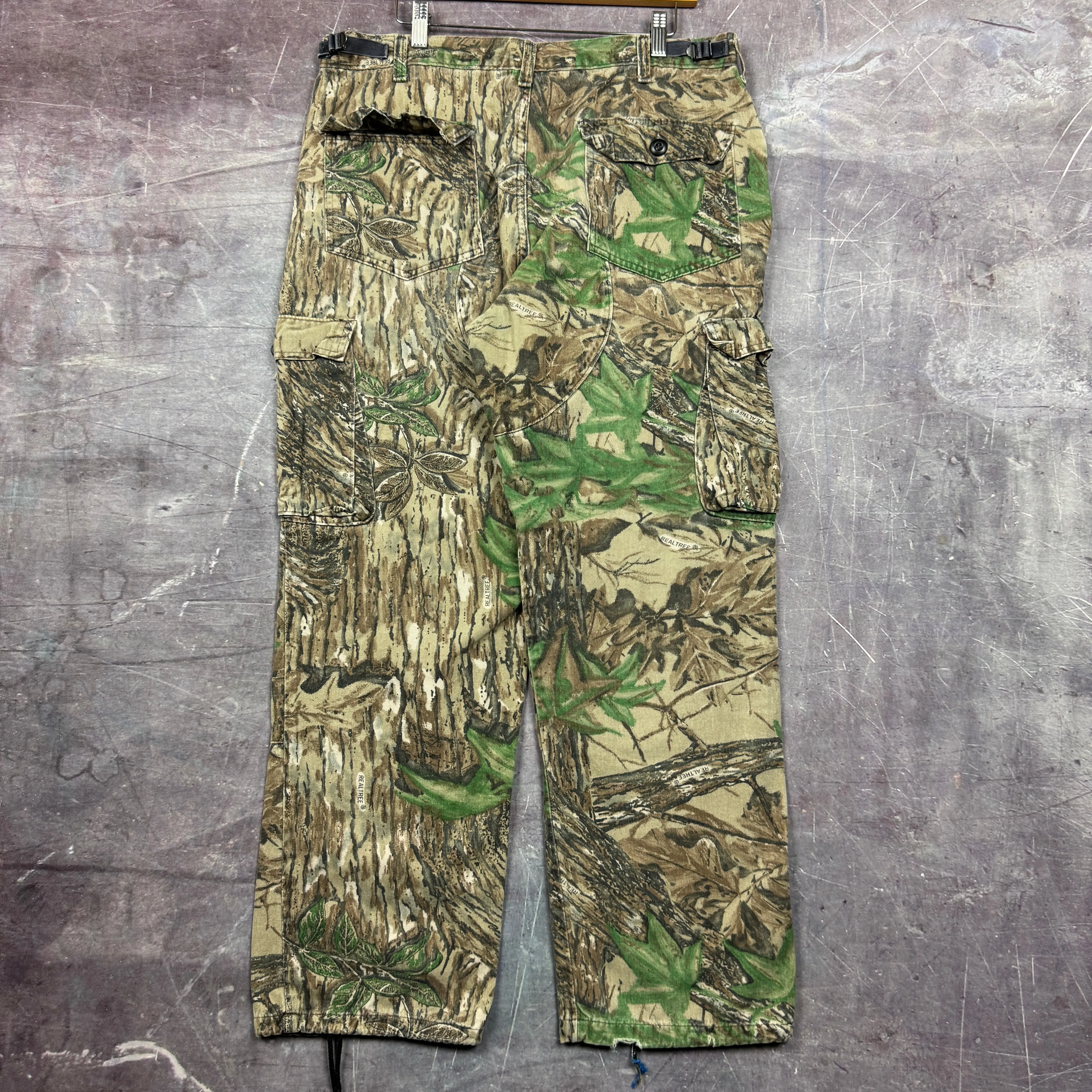 90s RealTree Camo Baggy Cargo Work Pants 35x29.5 2086