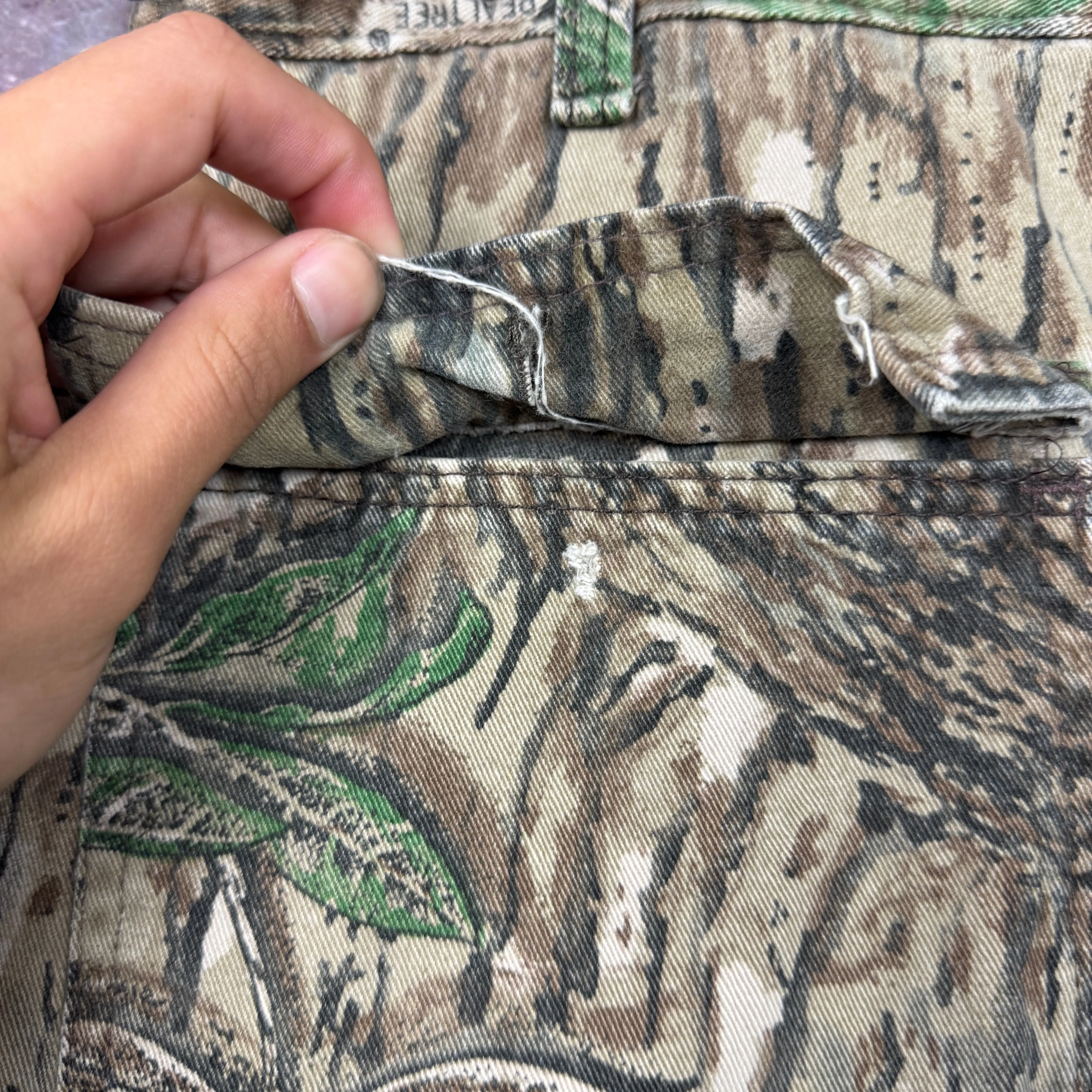 90s RealTree Camo Baggy Cargo Work Pants 35x29.5 2086