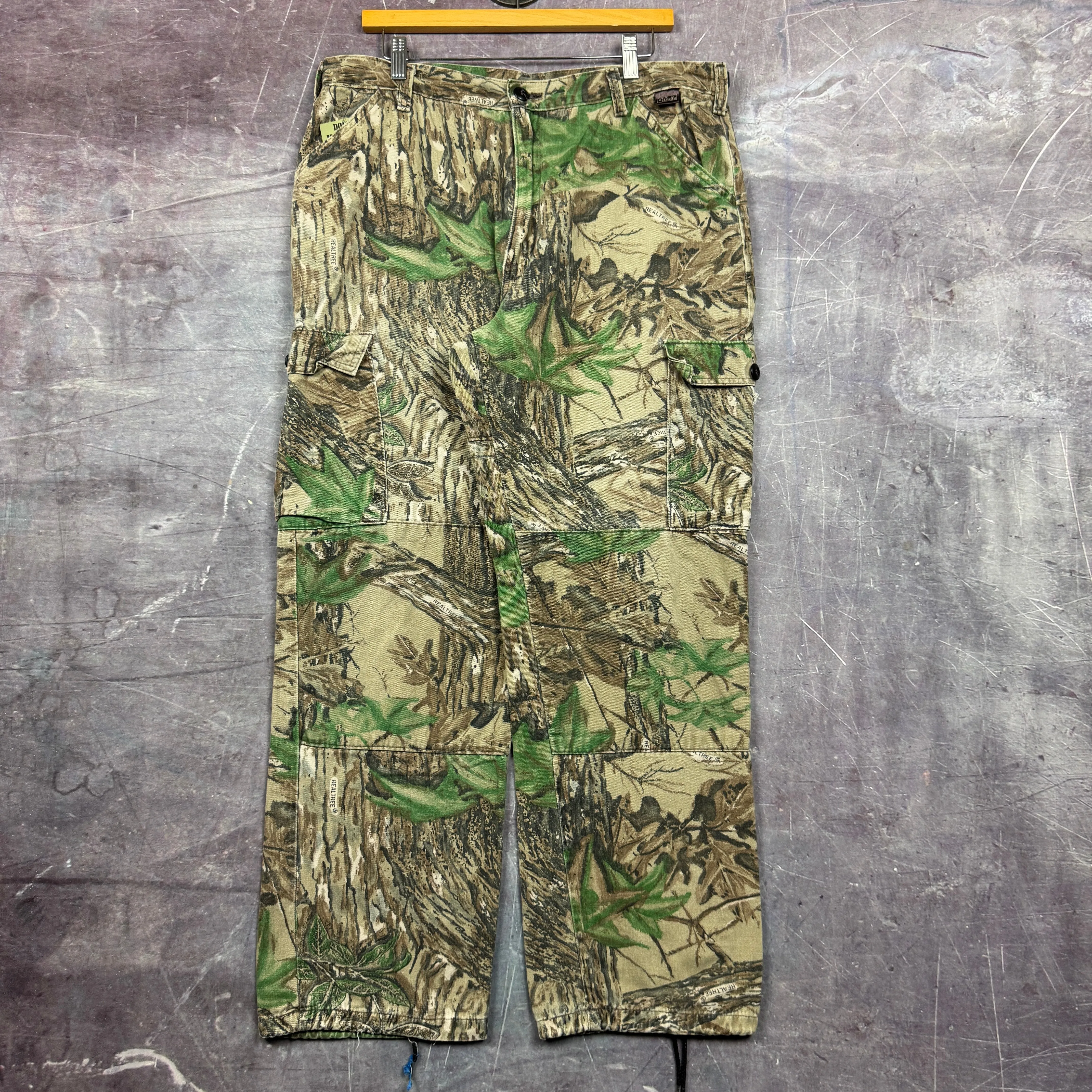 90s RealTree Camo Baggy Cargo Work Pants 35x29.5 2086