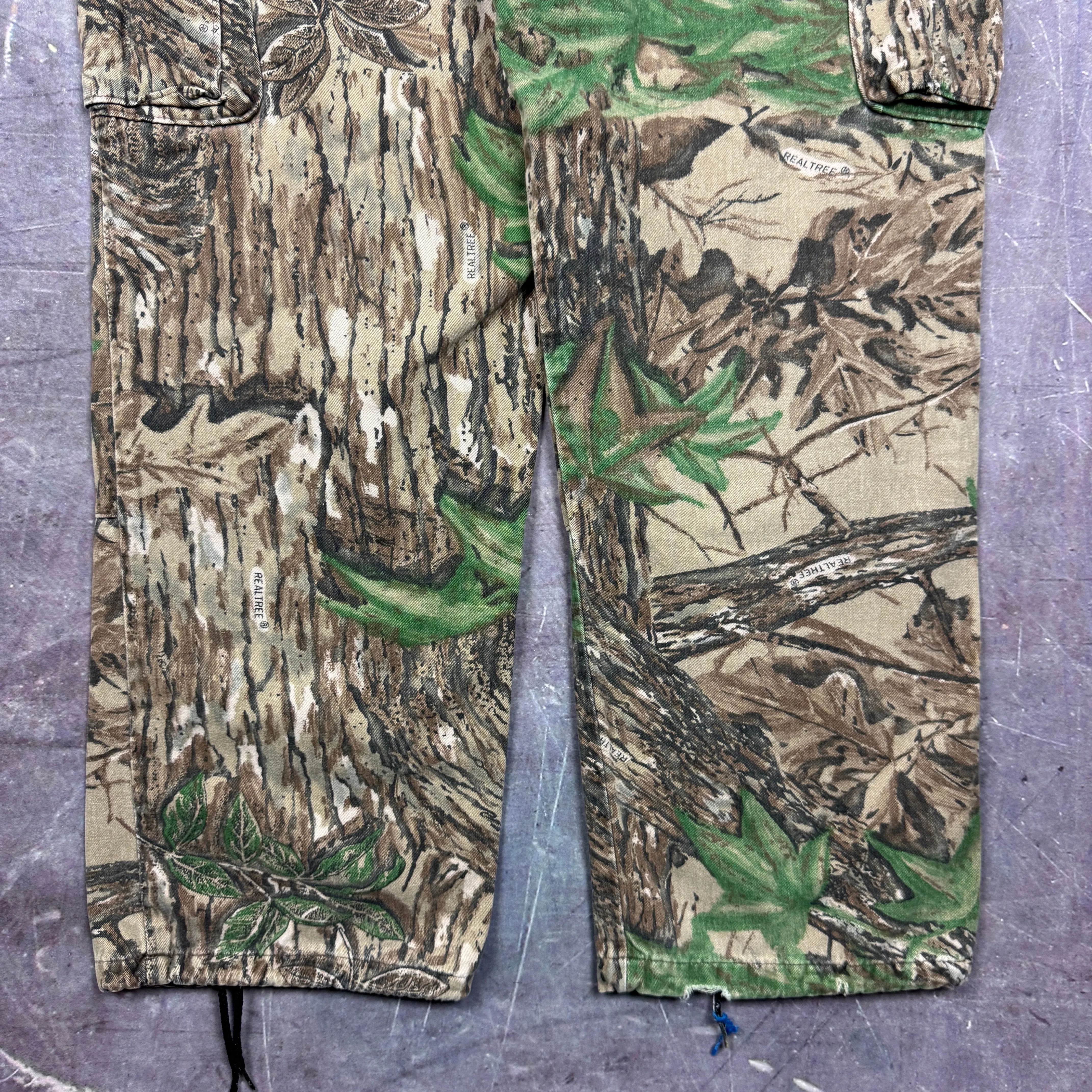 90s RealTree Camo Baggy Cargo Work Pants 35x29.5 2086