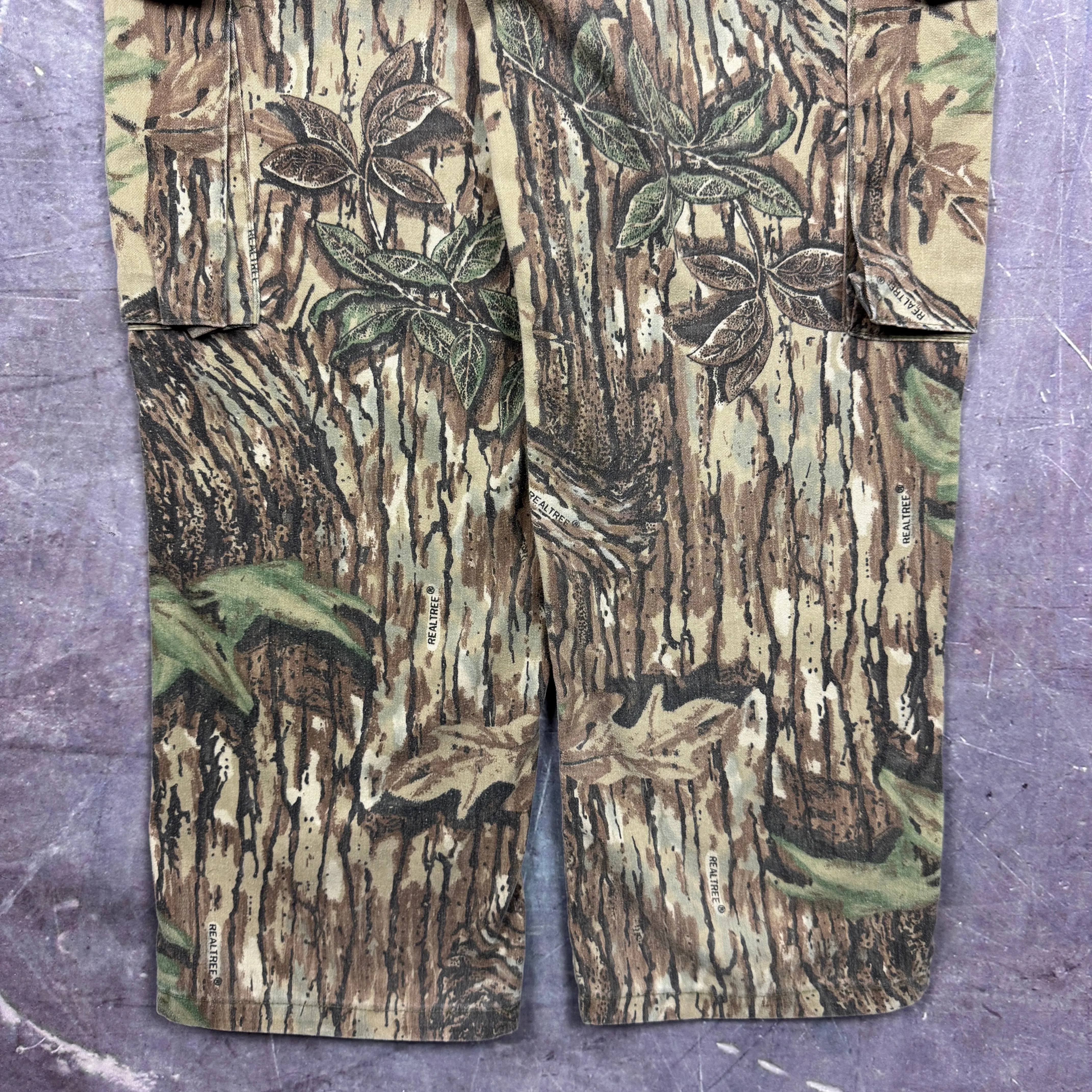 90s RealTree Camo Cargo Baggy Work Pants 33x30 2216