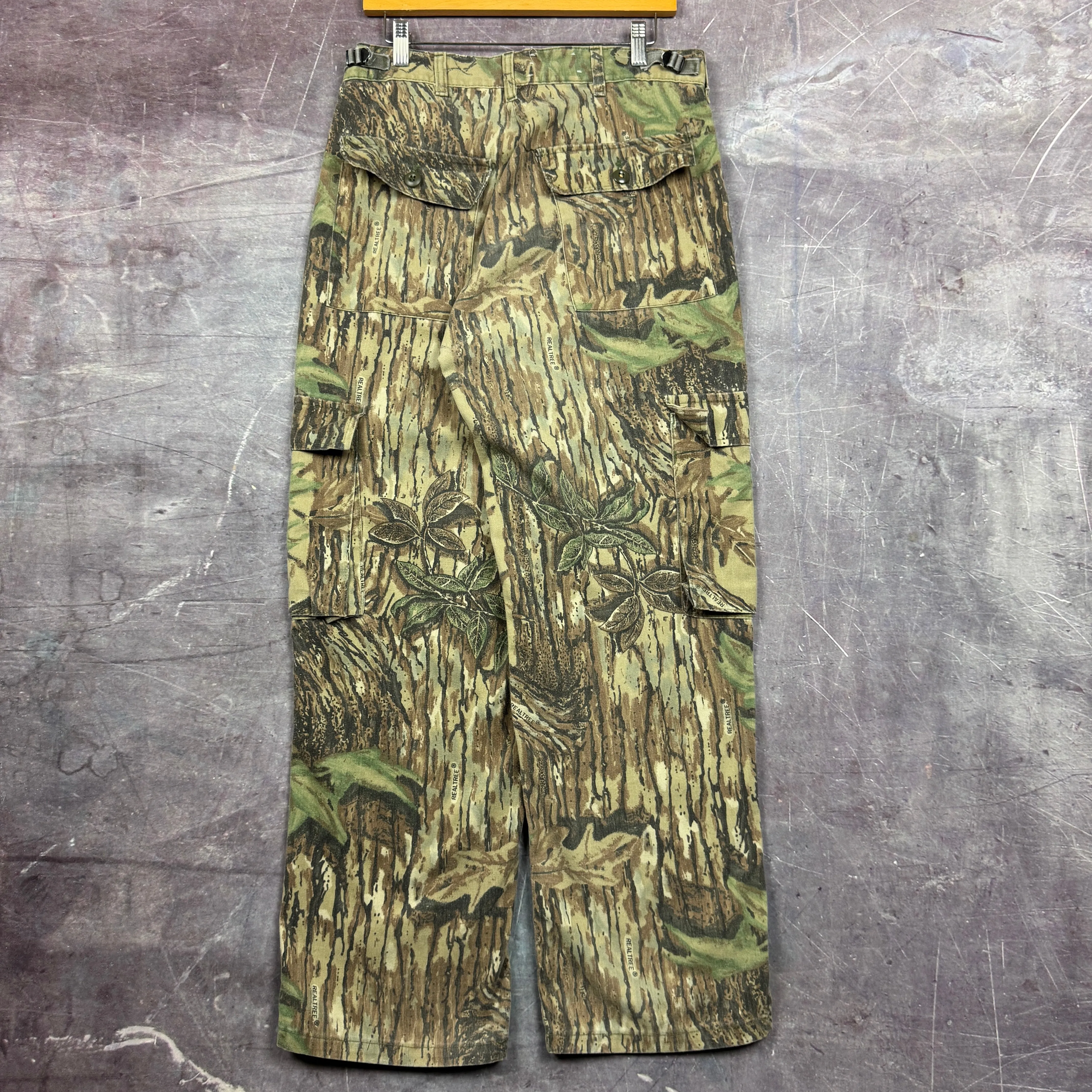 90s RealTree Camo Cargo Baggy Work Pants 33x30 2216