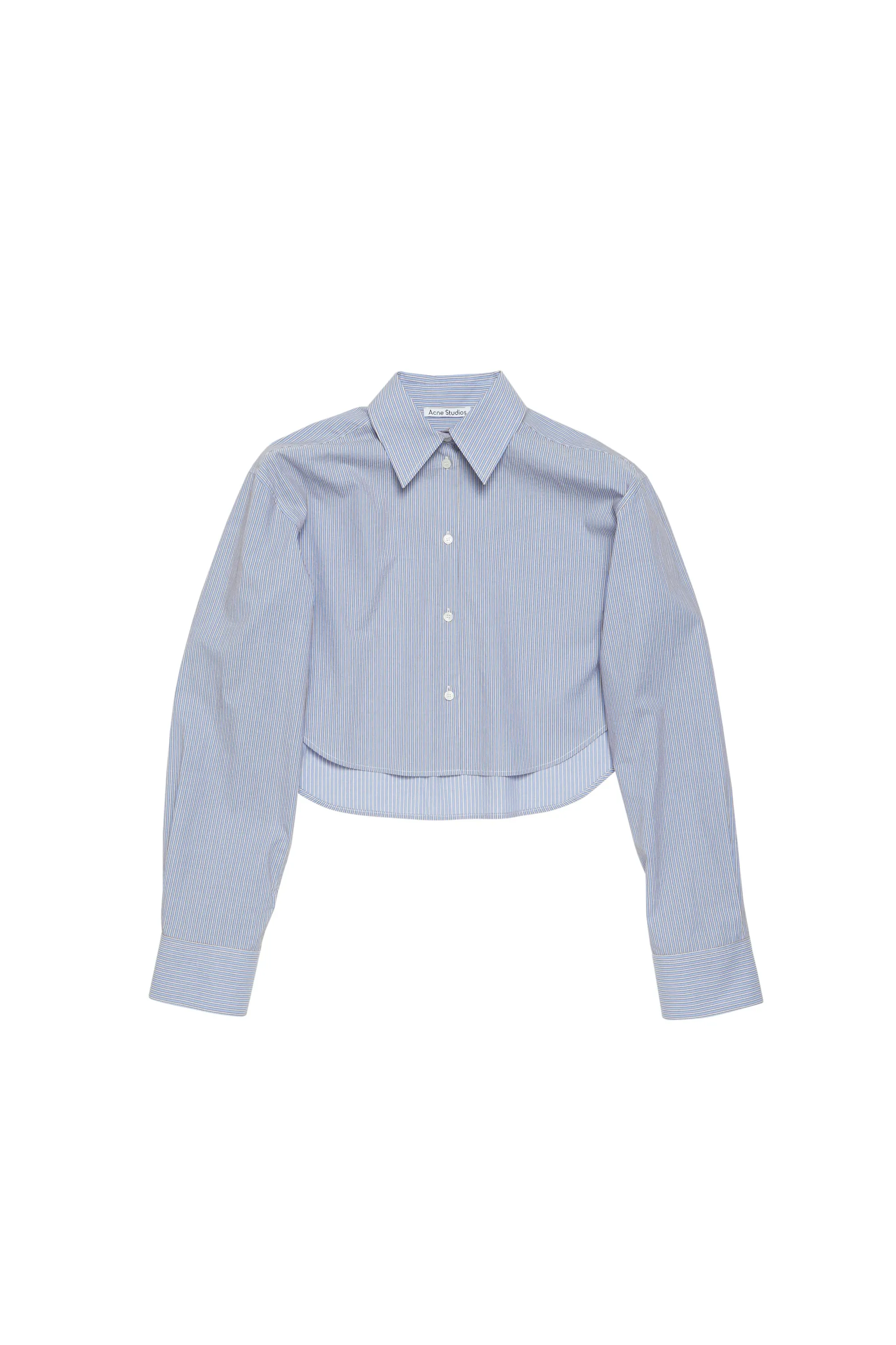 Acne Studios Shirt Jacquard Pinstripe (Sky Blue/Coffee Brown)