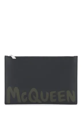 Alexander Mcqueen Men's Graffiti Flat Pouch