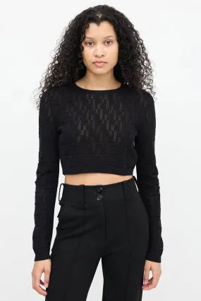 Black Jacquard FF Logo Top