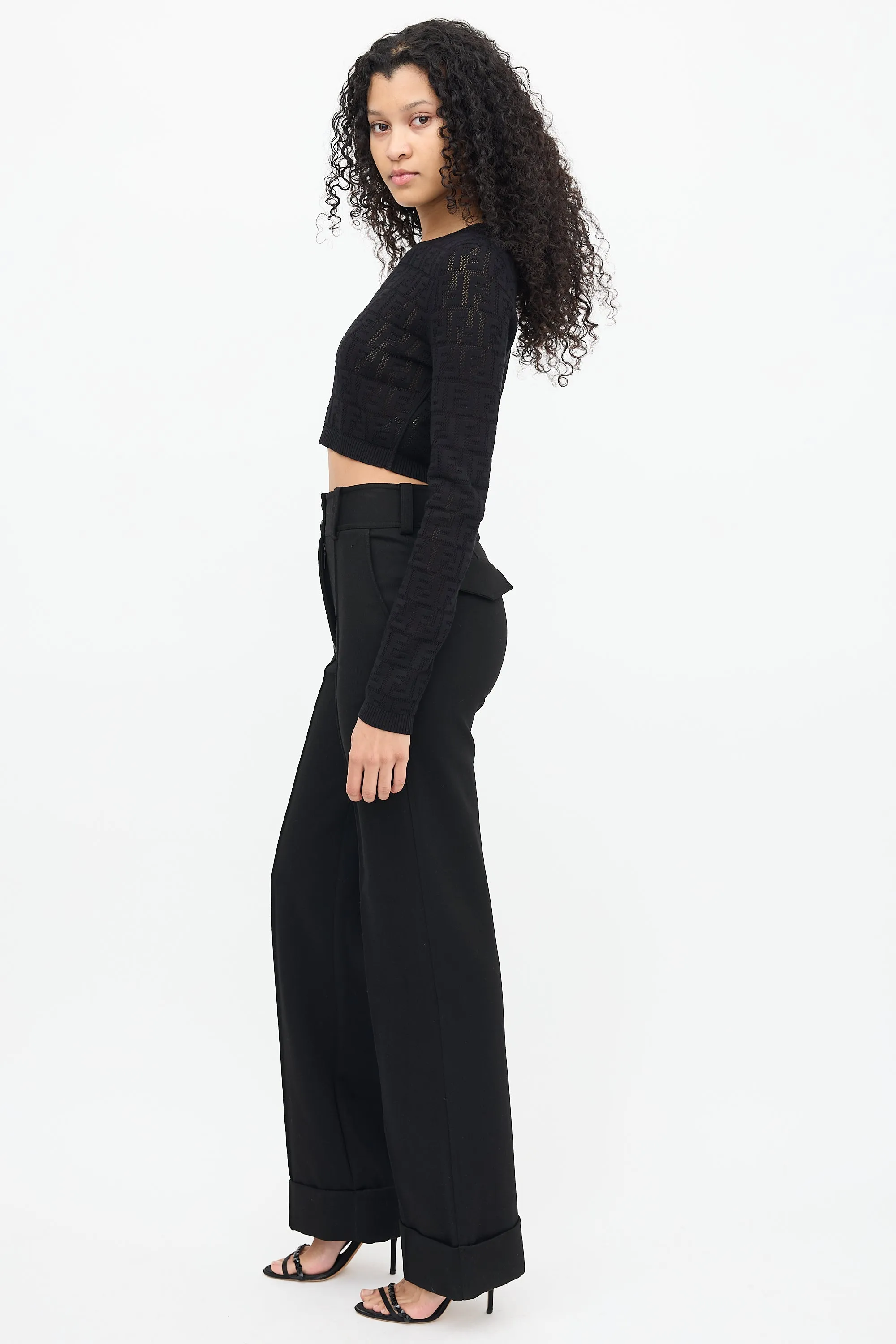 Black Jacquard FF Logo Top
