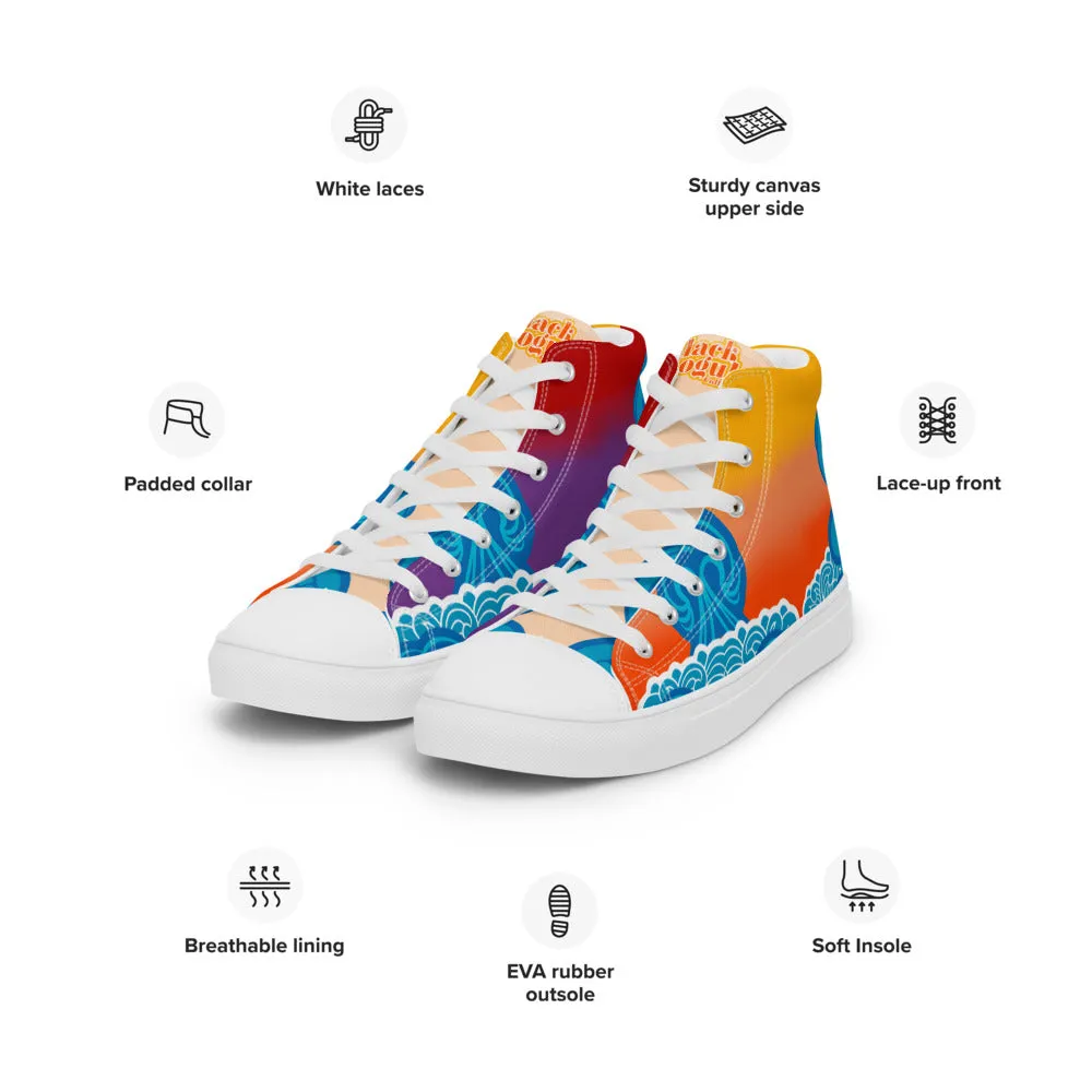 BMCLUB Wavy Women’s high top canvas shoes