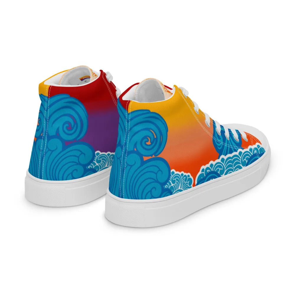 BMCLUB Wavy Women’s high top canvas shoes