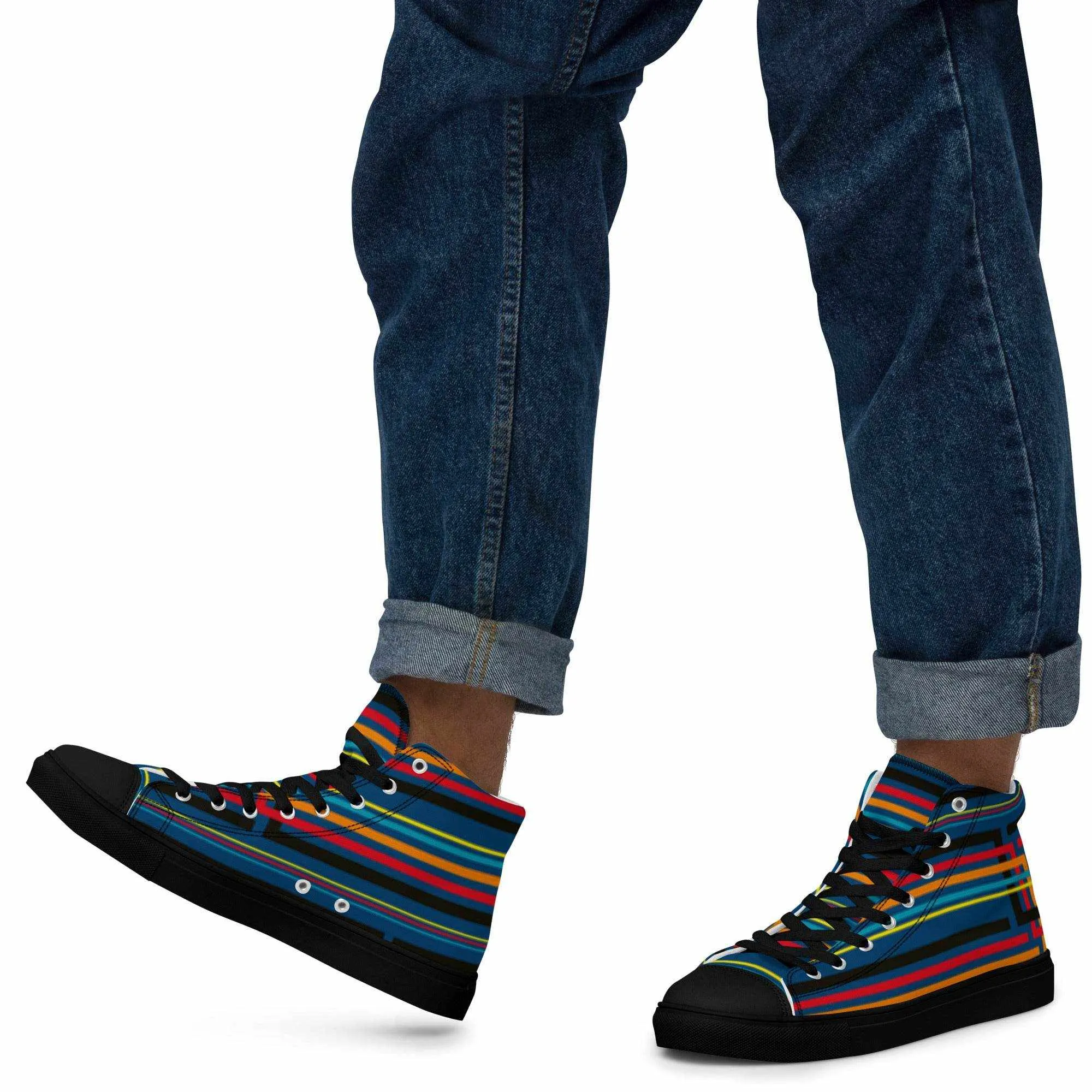 Colorful High Top Canvas Shoes