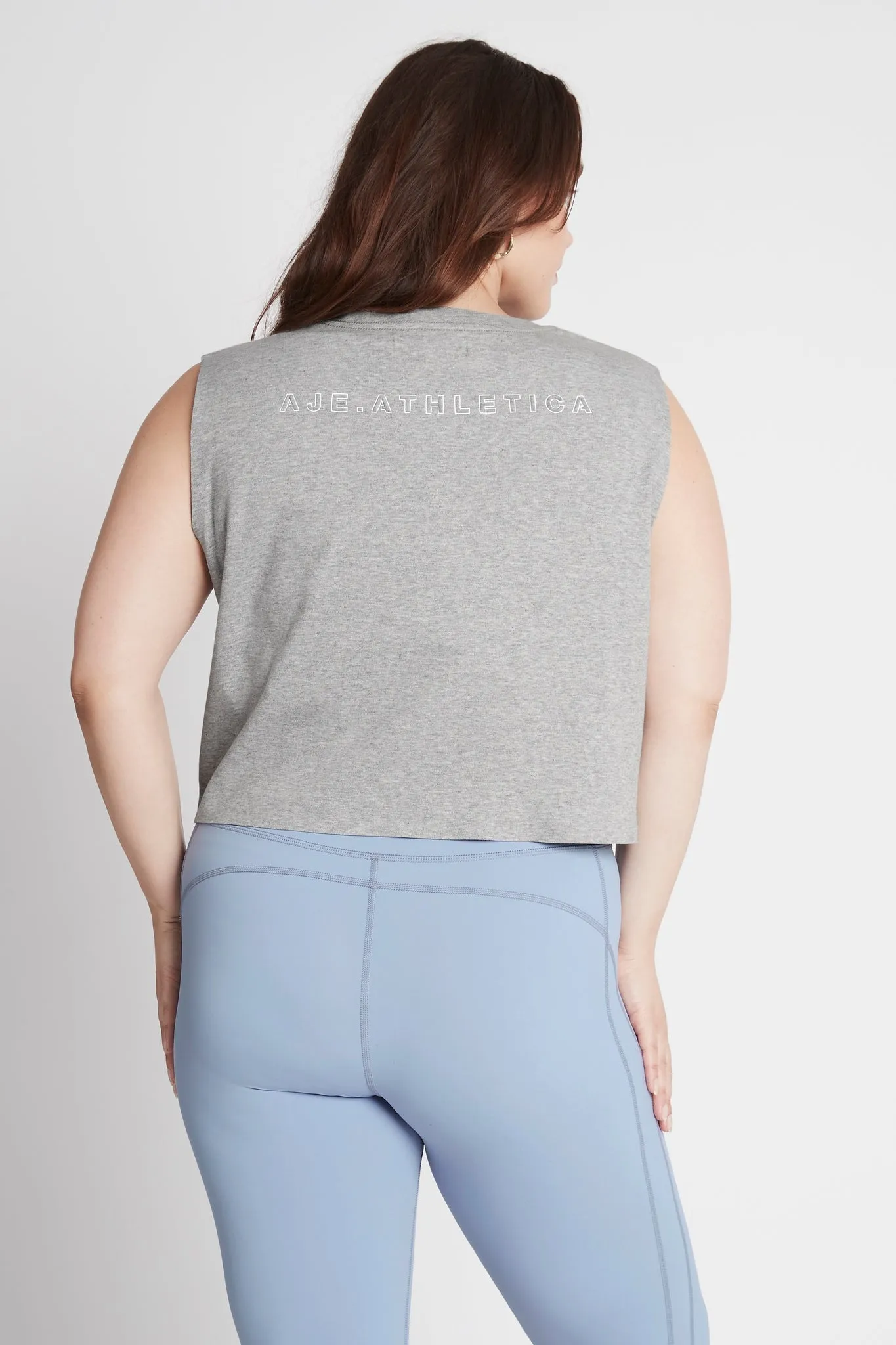Cropped Embossed Signature Logo Tank 112
