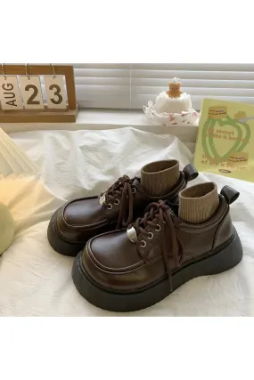 Dark Cottagecore Chunky Platform Shoes