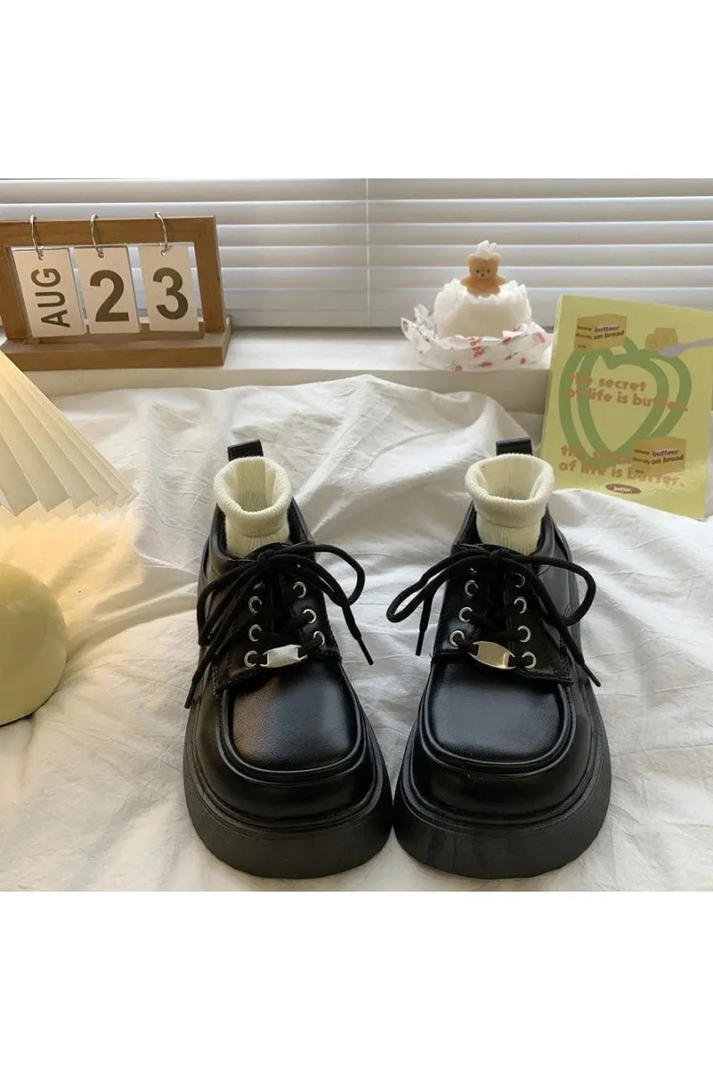Dark Cottagecore Chunky Platform Shoes