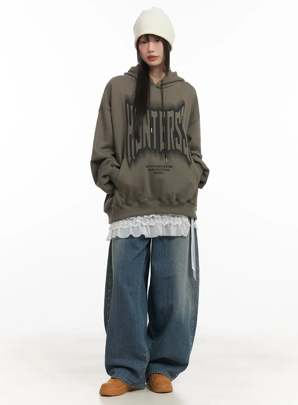 Graphic Oversized Hoodie CF519