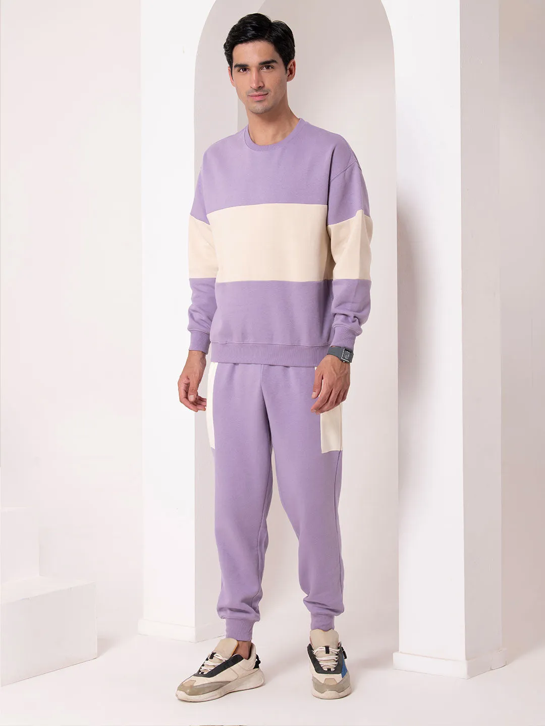 Lavender Colorblock Co-ord Set