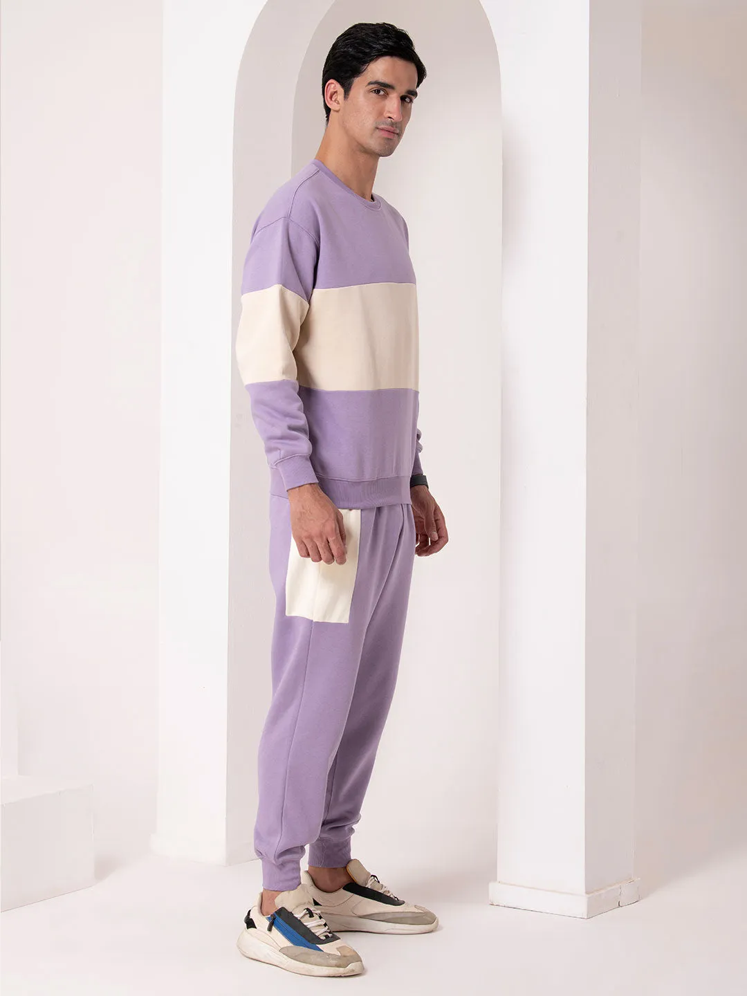 Lavender Colorblock Co-ord Set