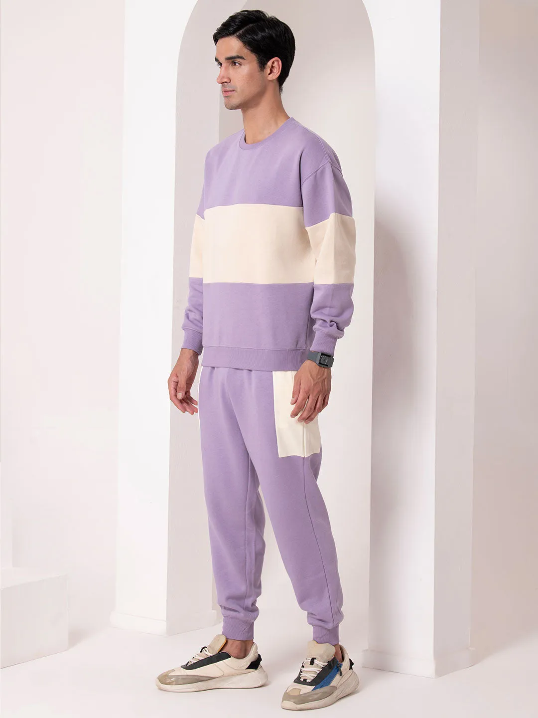Lavender Colorblock Co-ord Set