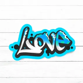 Love Graffiti Sticker | Waterproof Vinyl Decal | 3in