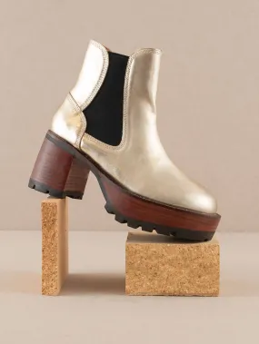 Oasis Society Dorothy Gold | Platform Chelsea Boots