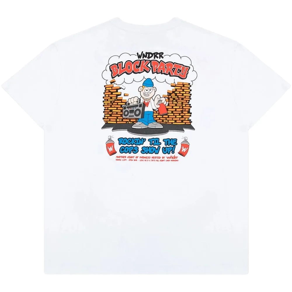 WNDRR Block Party Box Fit Tee - White