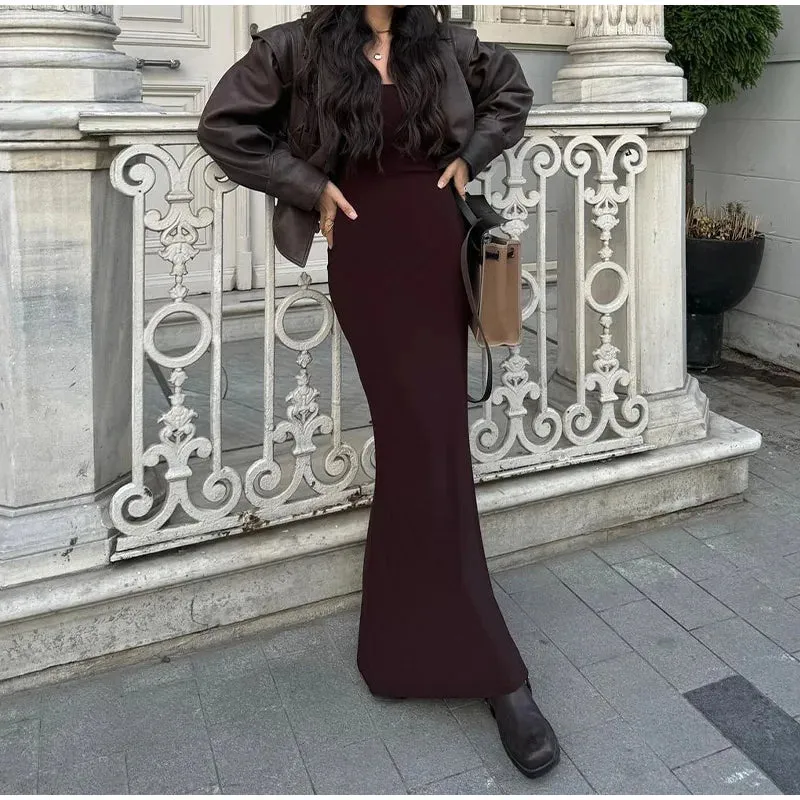 Women Elegant Solid Zipper Short Bomber Leather Chic Lapel Long Sleeves Cropped Jackets 2024 New Female Party Fashion Streetwear