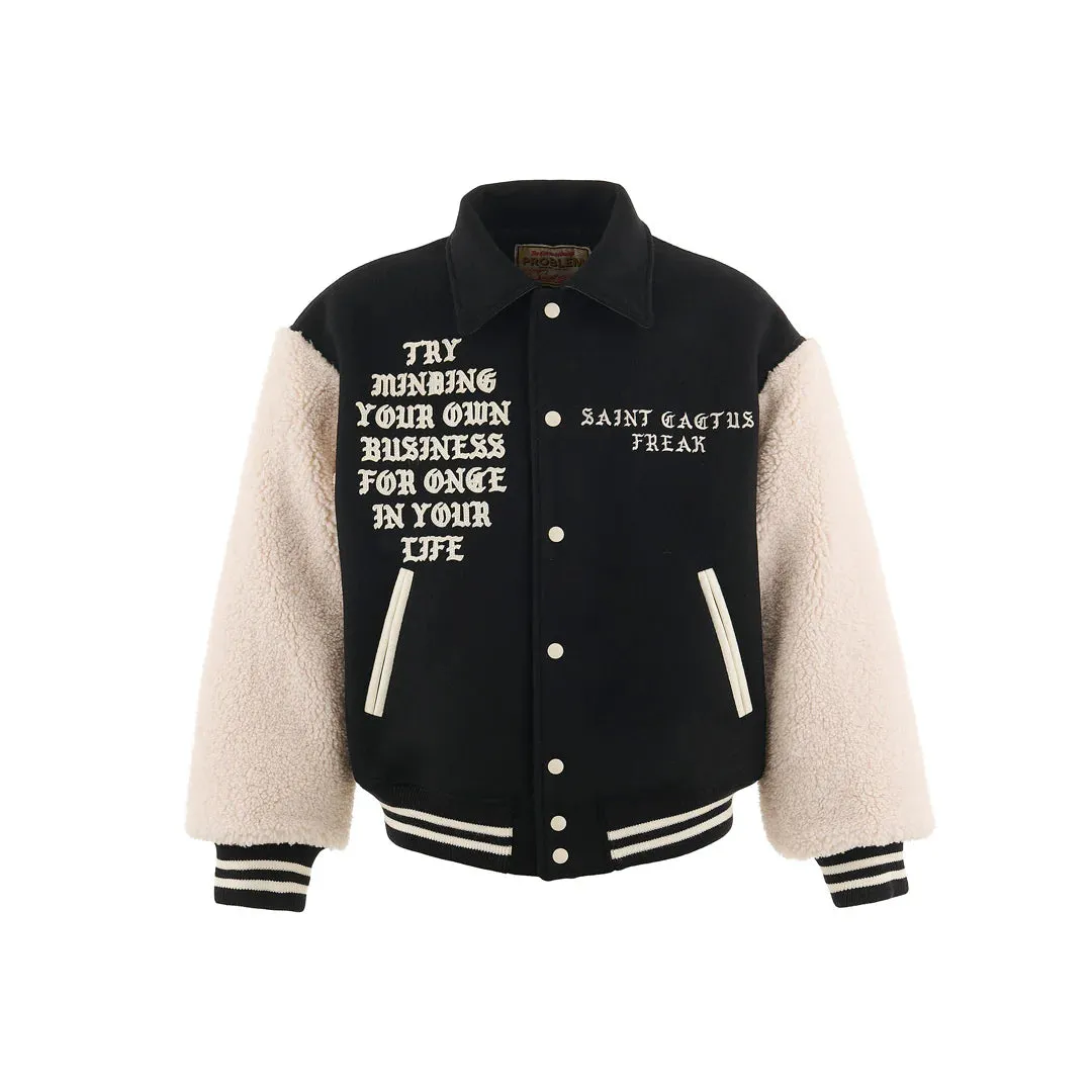 X CPFM Varsity Jacket Lma Black